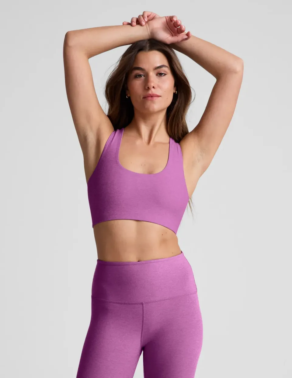 Beyond Yoga Spacedye Simplicity Long Line Bra 2.0 sportbh Fun Fuchsia mellanstöd