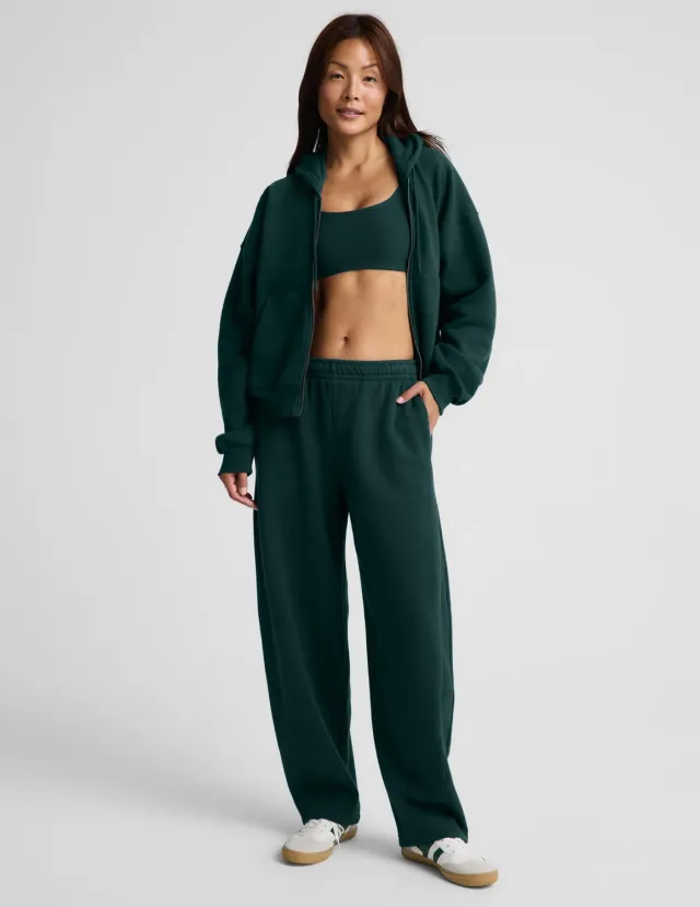 Beyond Yoga LuxeFleece 2.0 Barrel mjukisbyxor Dark Ivy grön