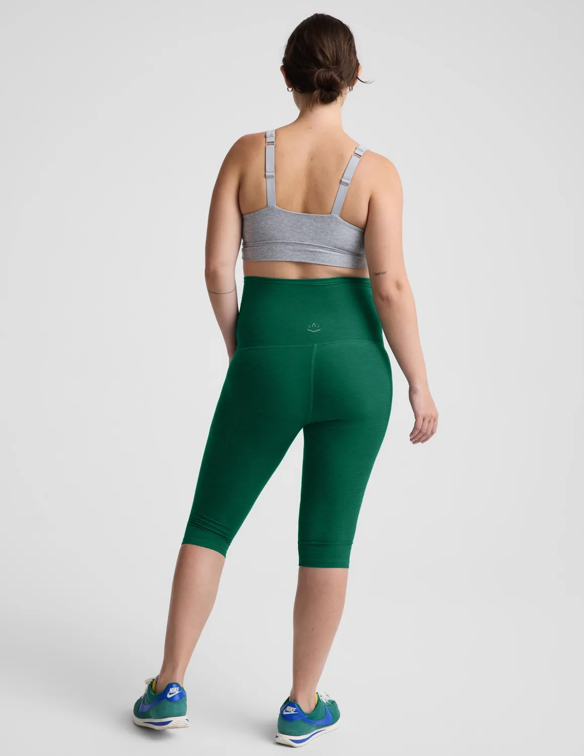 Beyond Yoga Spacedye gravidleggings pedal pusher grönmelerad