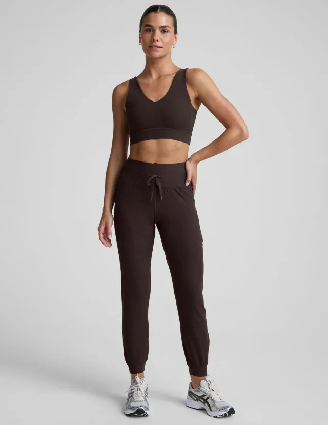 Beyond Yoga Spacedye Go Pocket Jogger mjukisbyxor mörkbrun med fickor