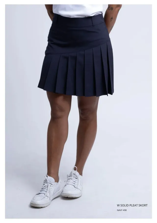 Cross Sportswear Solid Pleat skort dam marinblå