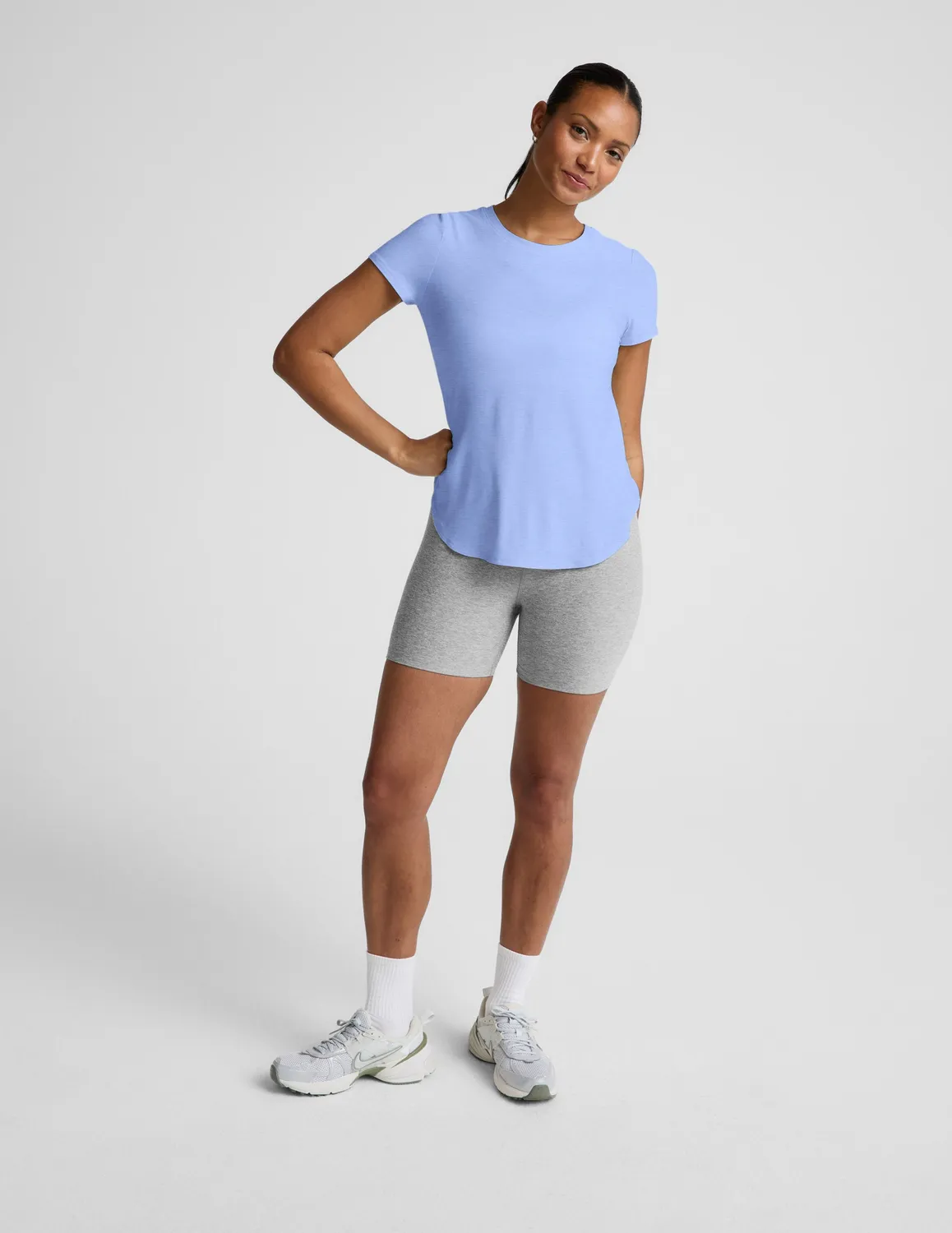 Beyond Yoga Featherweight On The Down Low T-shirt Pastel Periwinkle lätt