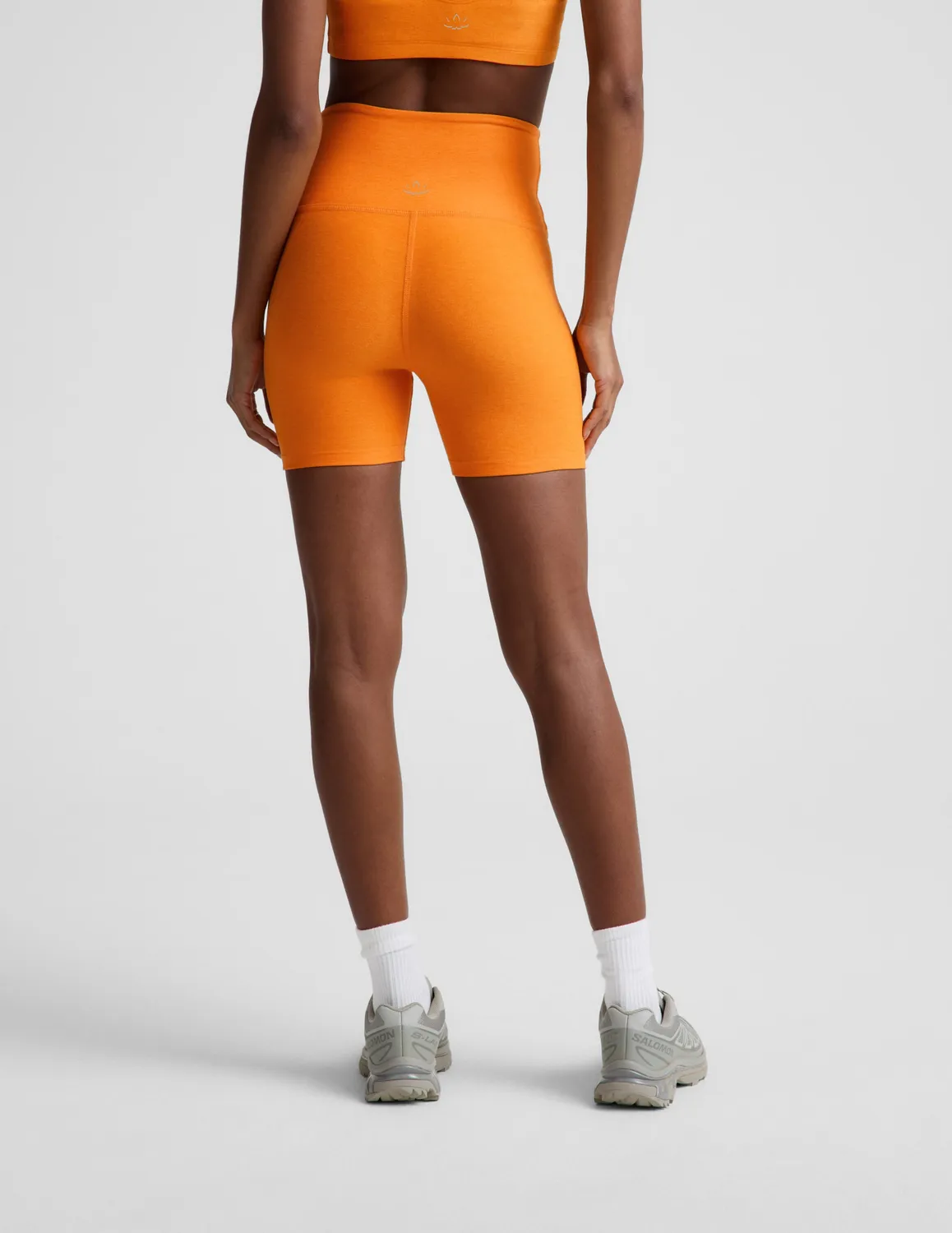 Beyond Yoga Spacedye Keep Pace 5" träningsshorts Bright Citrus orange