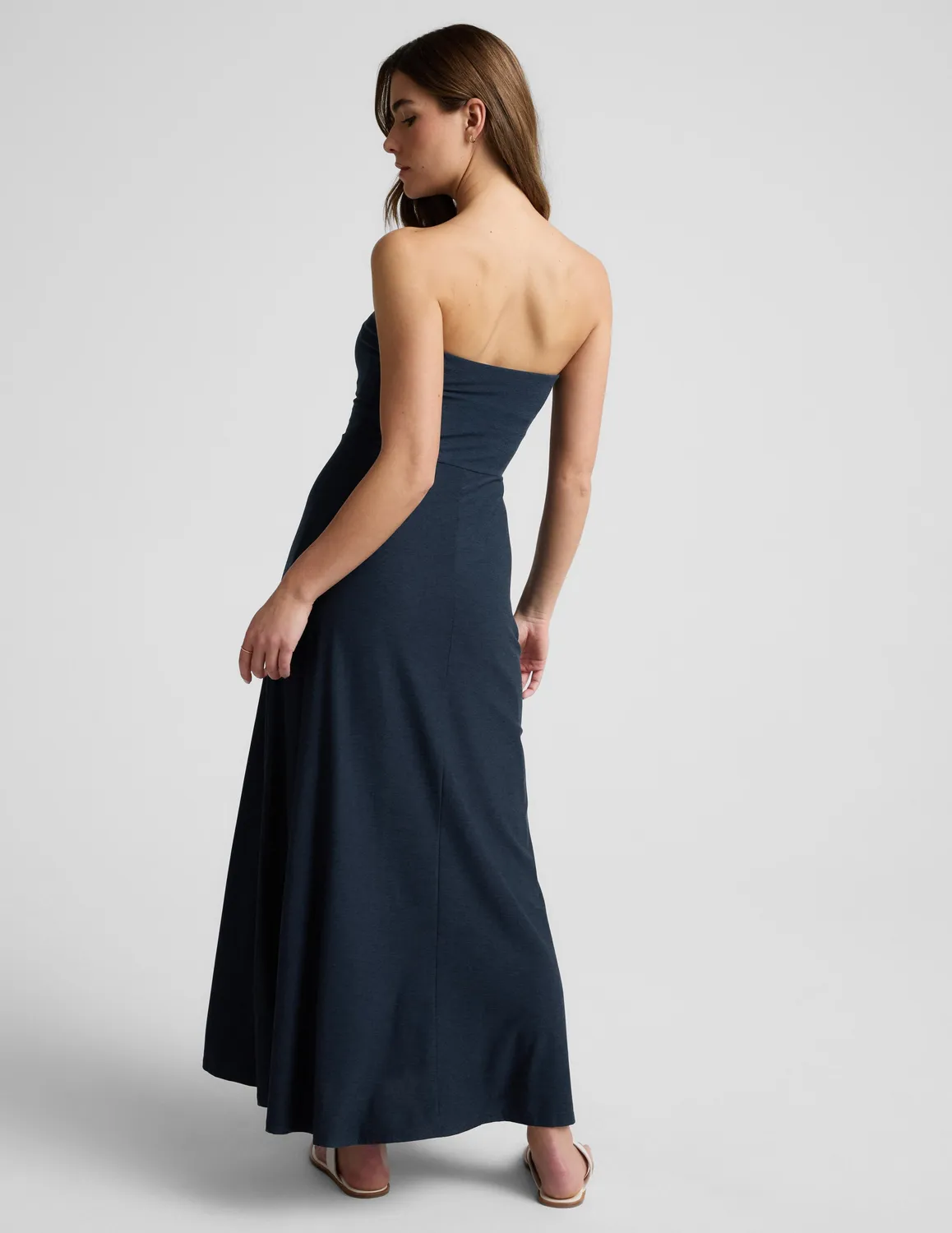 Beyond Yoga Featherweight Strapless Maxi klänning Nocturnal Navy