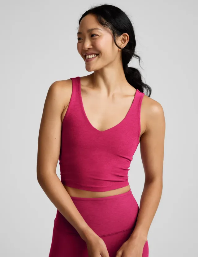 Beyond Yoga Spacedye Good Day Cropped Tank träningslinne Berry Red