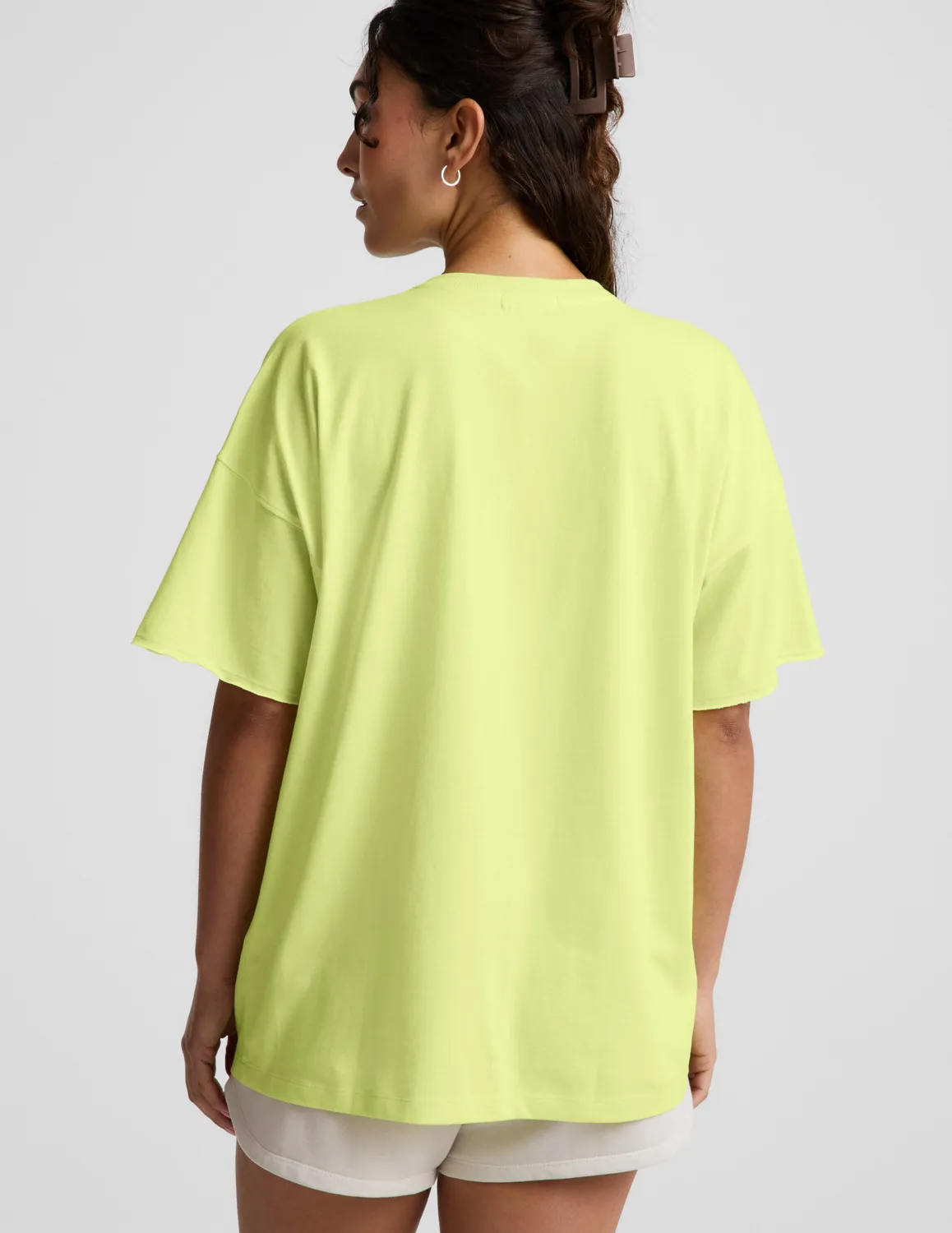 Beyond Yoga SoftKnit Better Than Ever Oversized V-Neck t-shirt Electric Lime