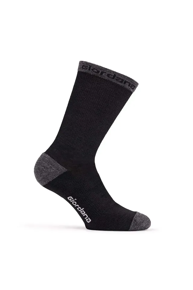 Giordana Merino Wool cykelstrumpor höga grå