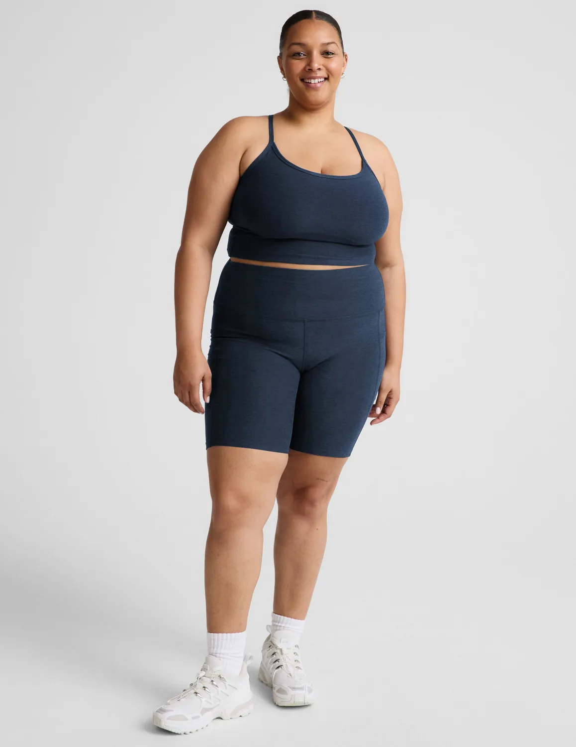Beyond Yoga Spacedye Keep Pace 7" shorts Nocturnal Navy