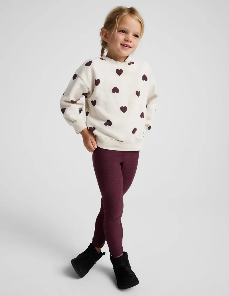 Beyond Yoga Spacedye Toddler Legging barntights Cabernet mjuk