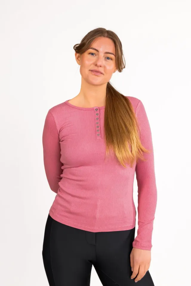 ZacZess Emma Ribbed ridtröja långärm bomull stretch