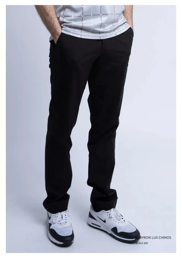 CROSS SPORTSWEAR Byron Lux chinos svart herr stretch