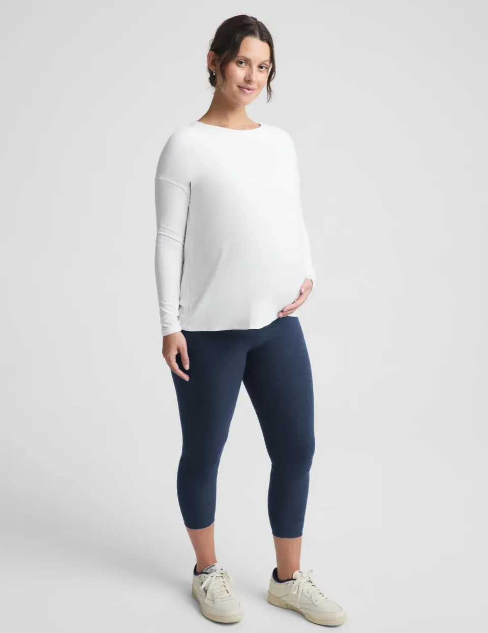 Beyond Yoga Spacedye Love The Bump Maternity 20.5" Capri Legging Navy