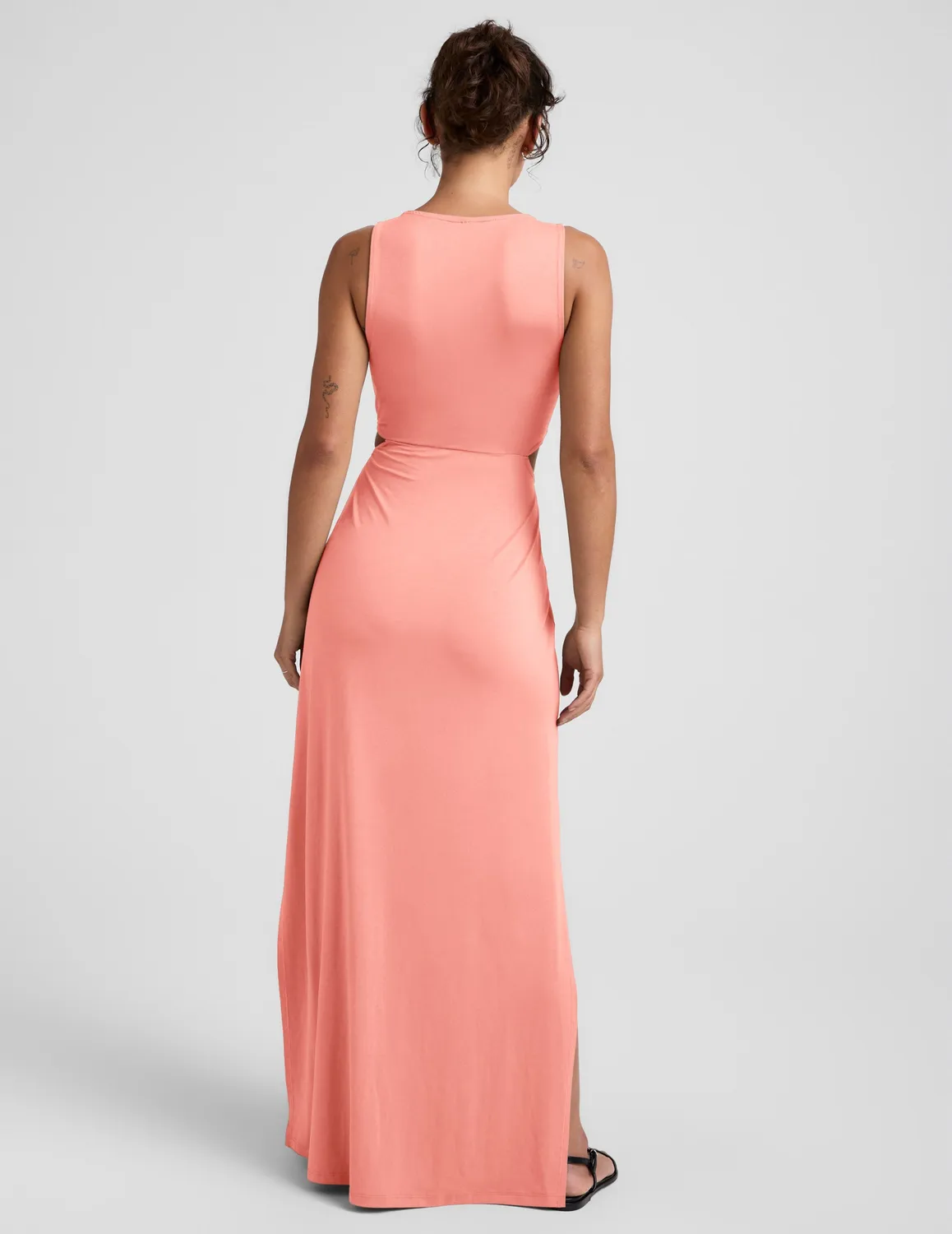 Beyond Yoga Around The World Front Twist Maxi klänning Dreamsicle
