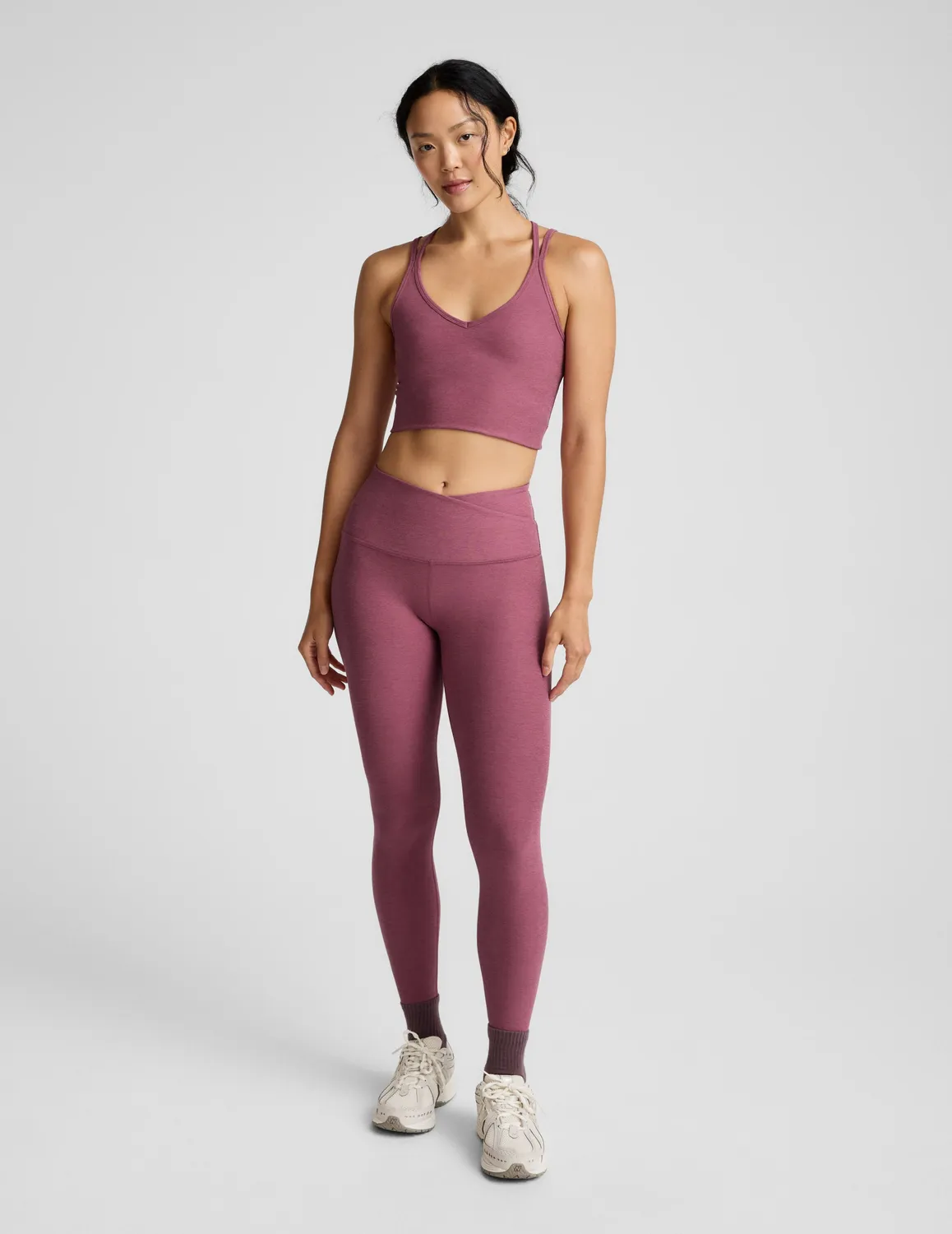 Beyond Yoga Spacedye At Your Leisure träningstights Smooth Mauve hög midja