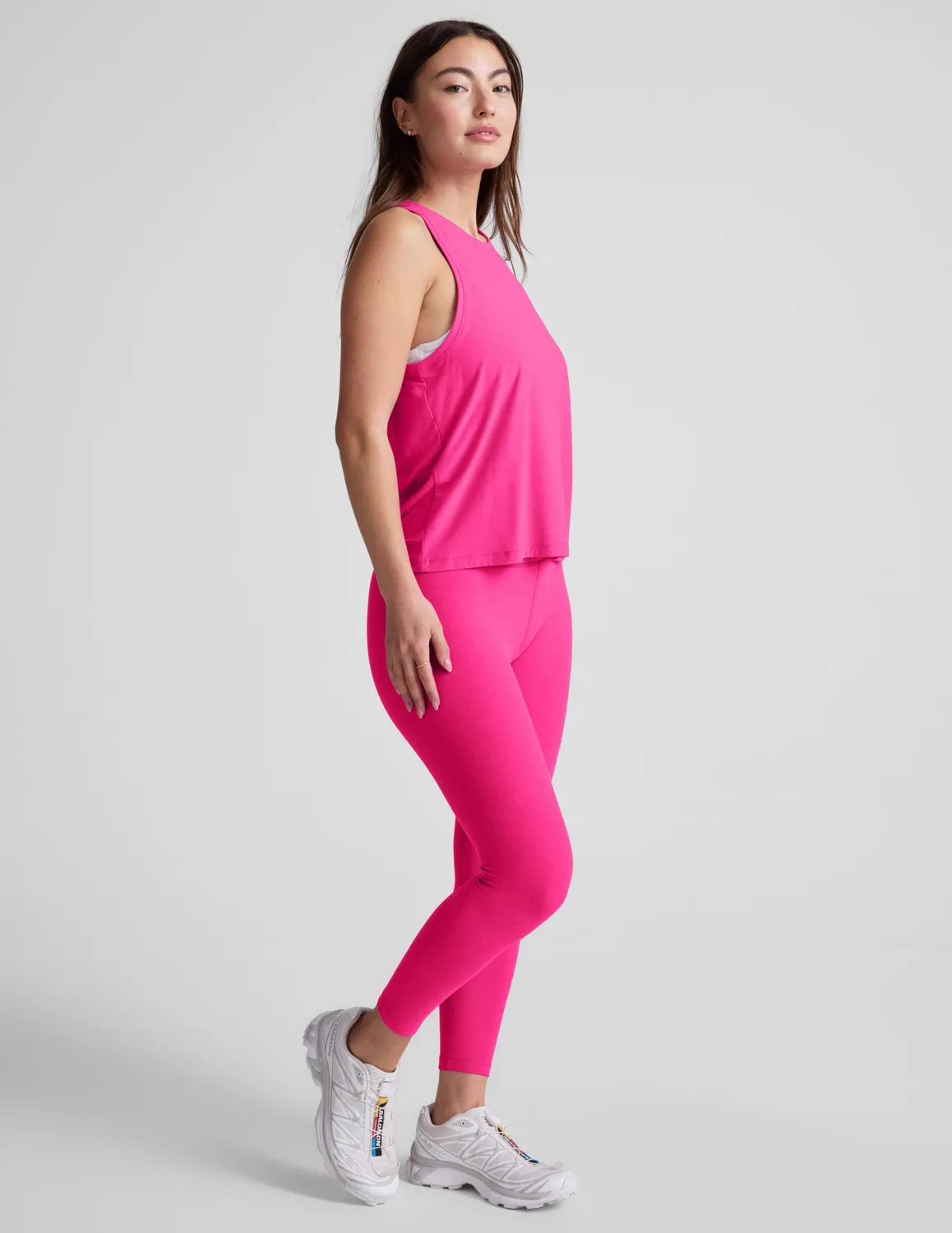 Beyond Yoga Featherweight Rebalance Linne Pink Glow sportigt