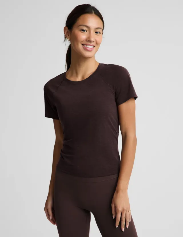Beyond Yoga Breezeweight Active Short Sleeve Tee t-shirt Cocoa Plum mjuk