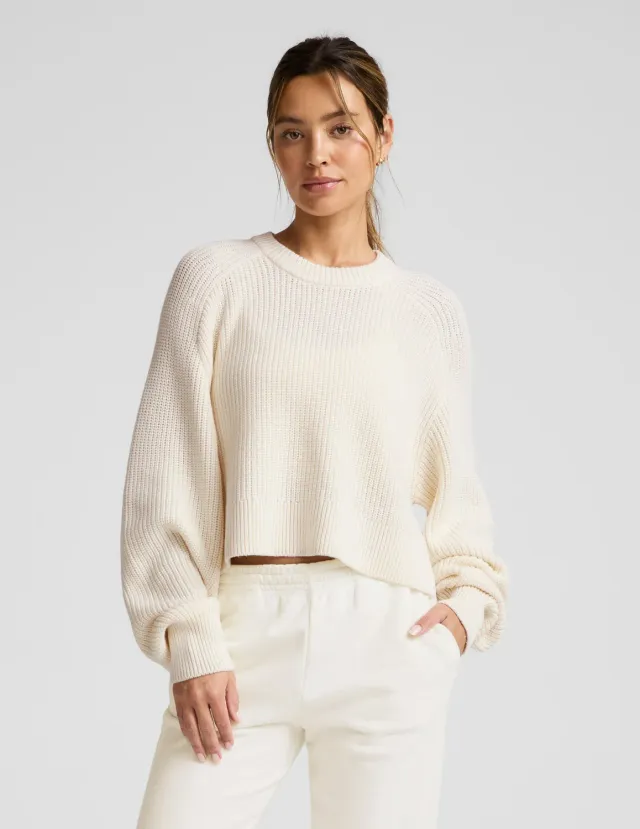 Beyond Yoga Ready For Anywhere Hi Lo Sweater tröja Dove