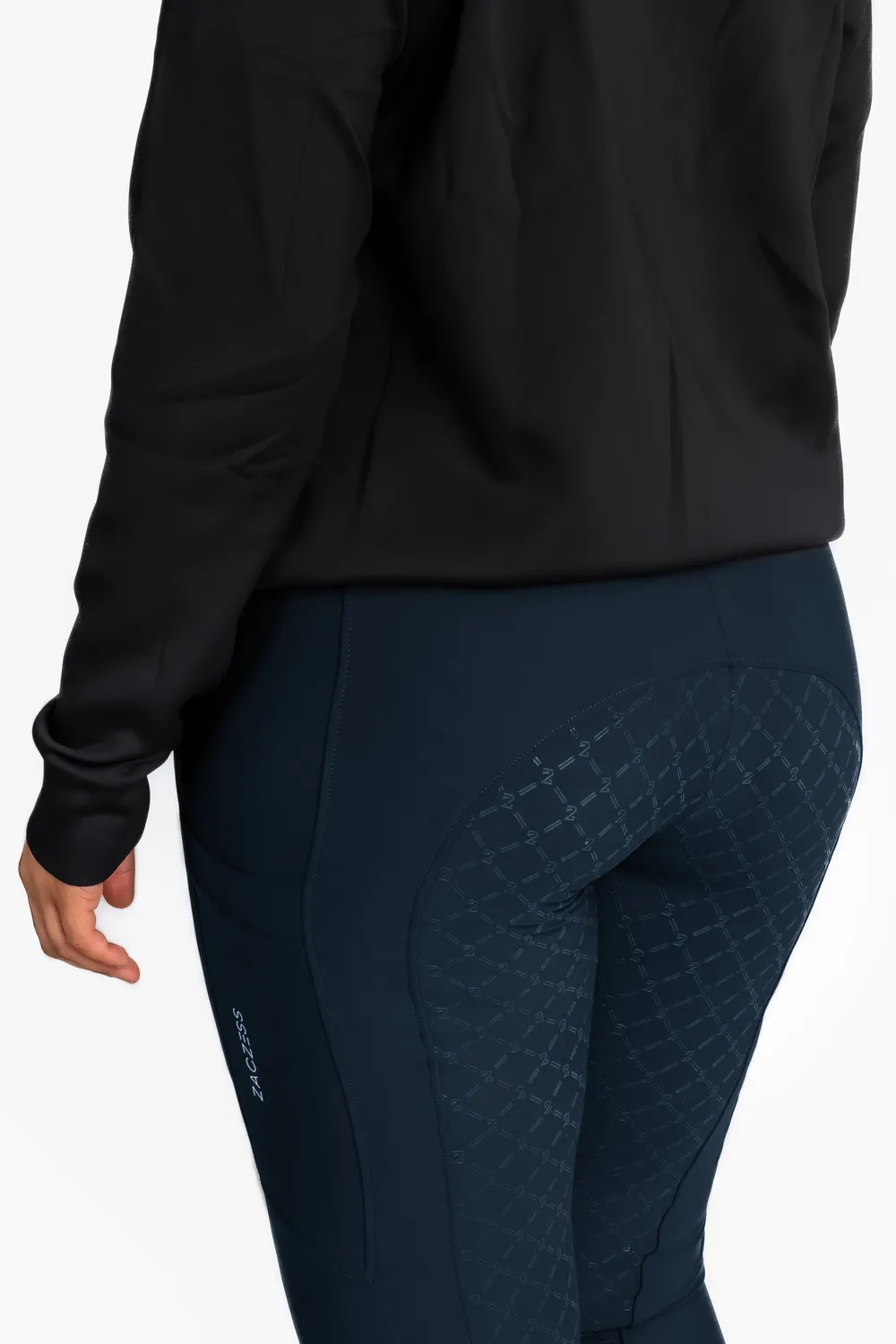 ZacZess Ohio Plus ridleggings ocean full grip hög midja
