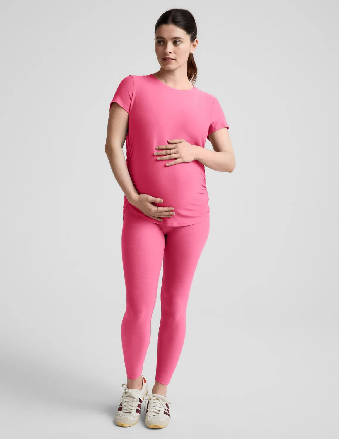 Beyond Yoga Featherweight One & Only Maternity Tee t-shirt Luscious Pink