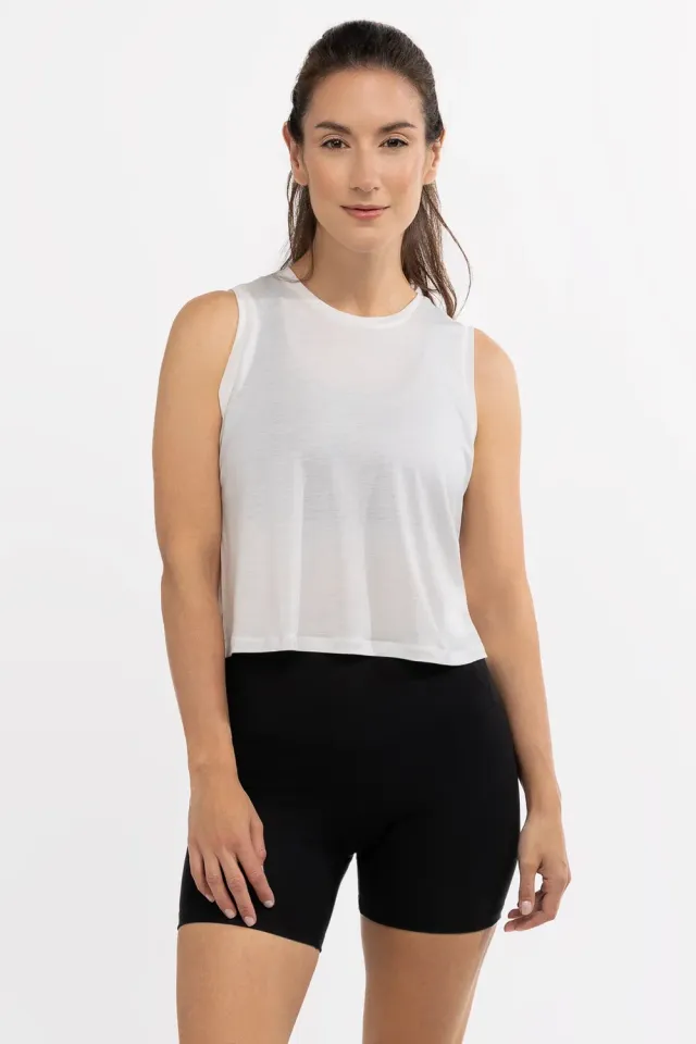 Tripulse AER Relaxed Tencel Crop Top träningstopp sval