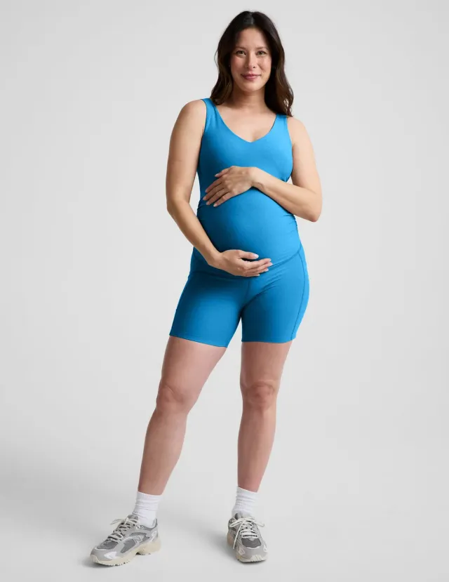 Beyond Yoga Spacedye Movin Mama gravidjumpsuit Malibu Lagoon Heather