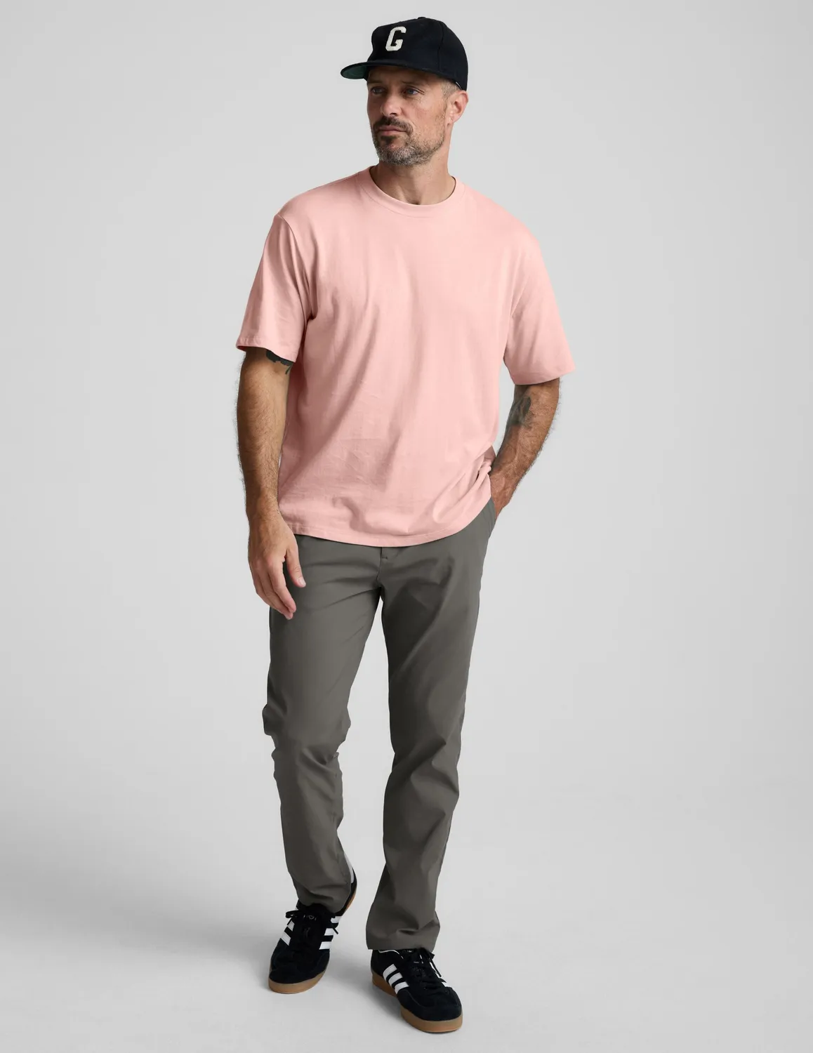 Beyond Yoga SoftKnit Cotton Tee t-shirt Umber Pink bomull herr