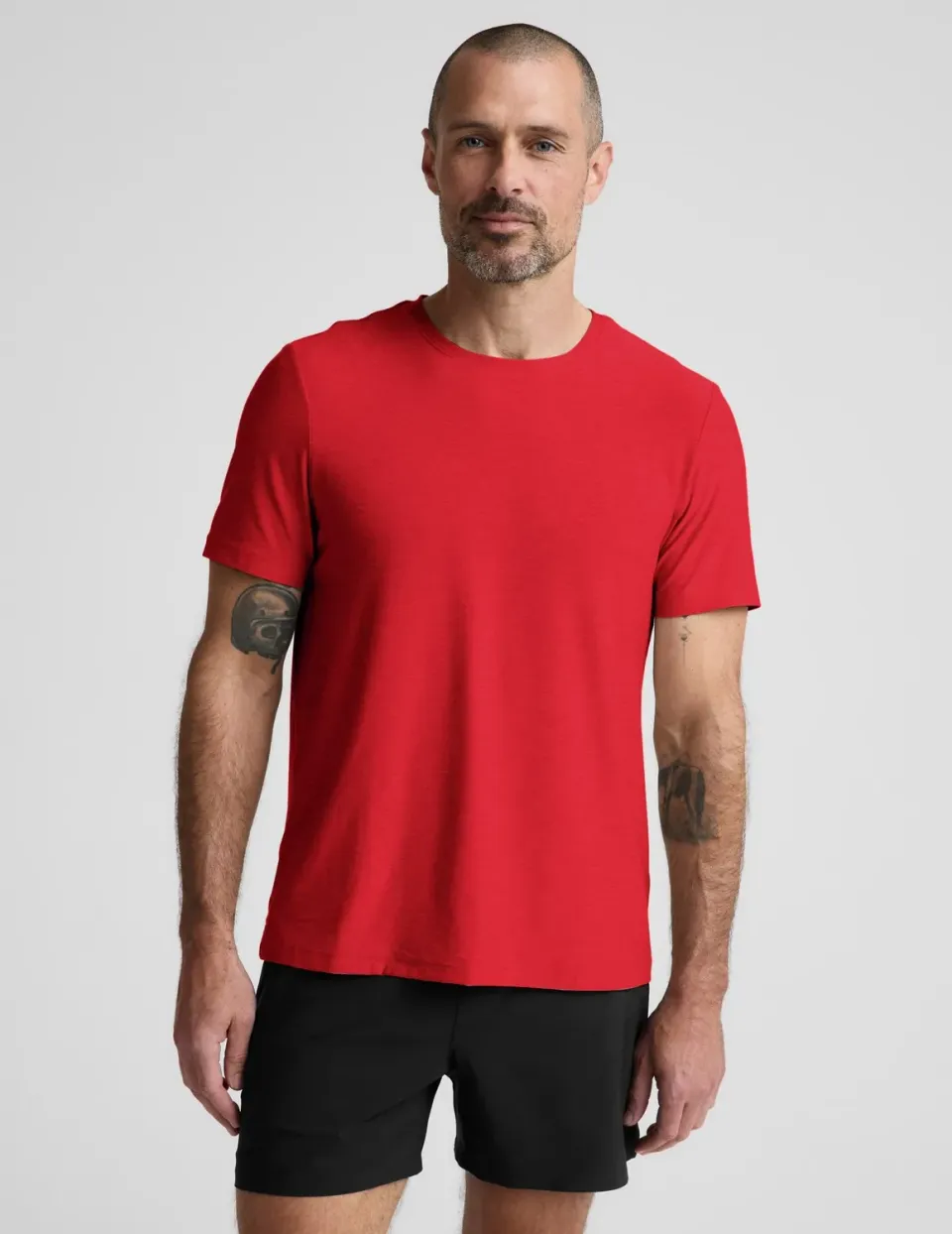 Beyond Yoga Always Beyond Men's Crew Tee 2.0 t-shirt Chili Red Heather melerad
