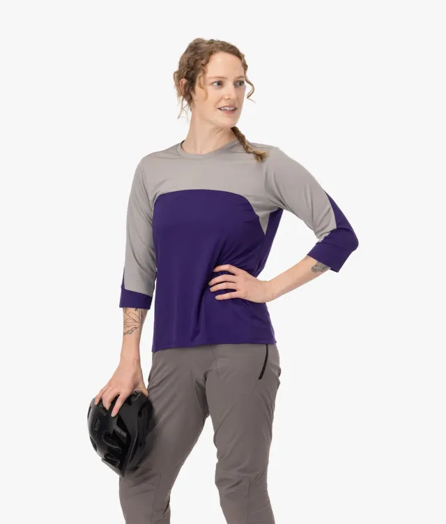 7MESH Roam 3/4 Sleeve Shirt tröja Purple Moon UPF 50+