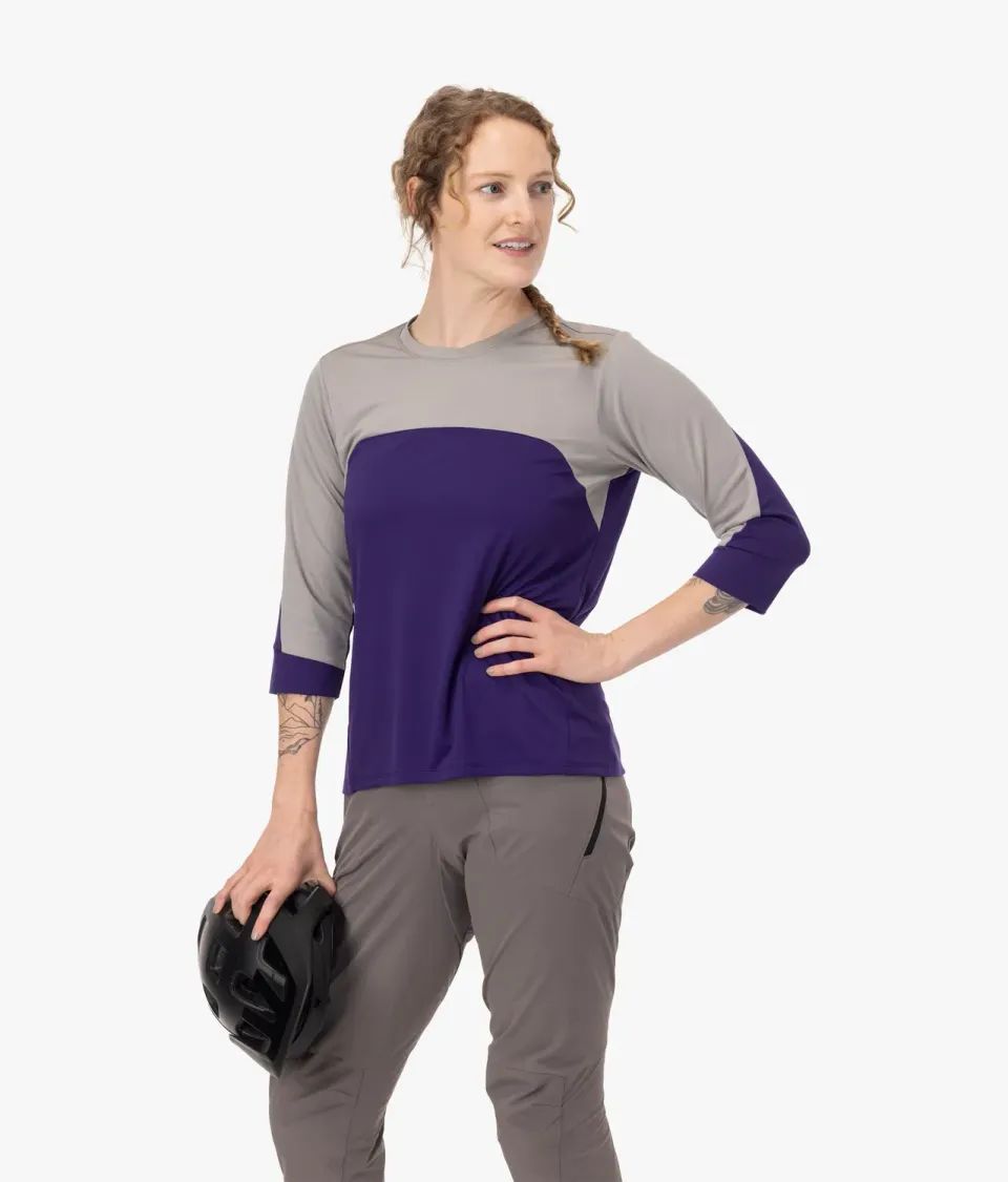 7MESH Roam 3/4 Sleeve Shirt tröja Purple Moon UPF 50+