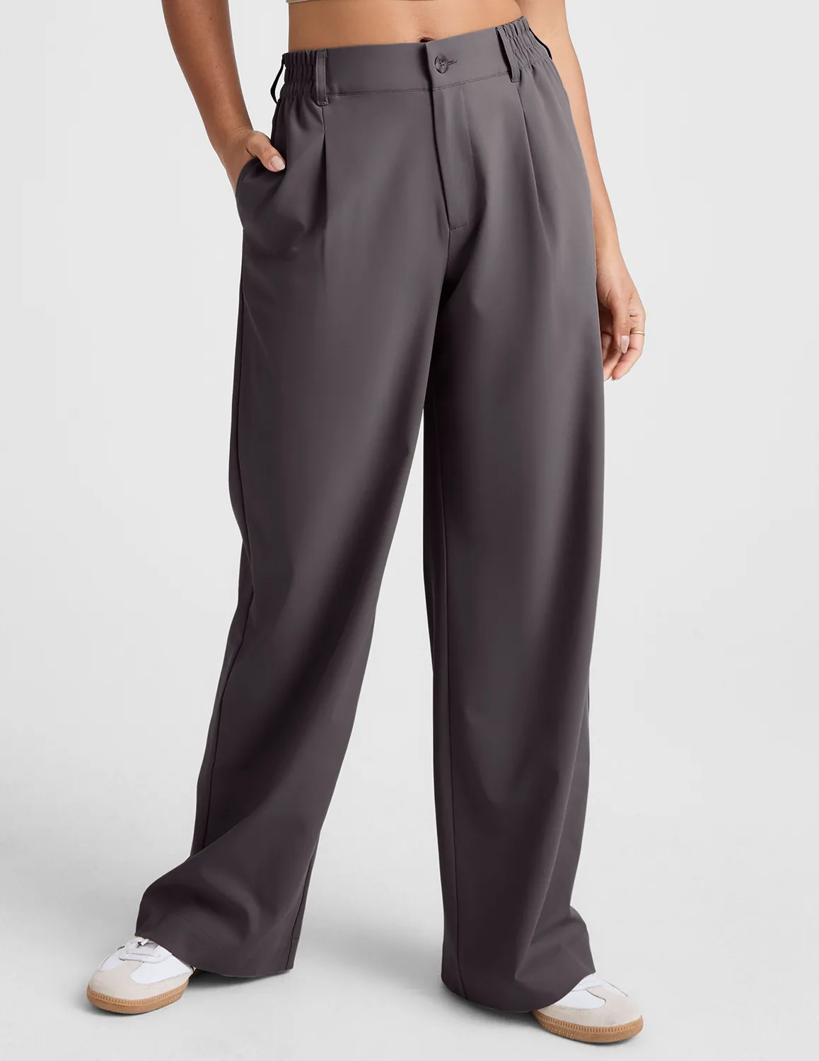 Beyond Yoga Status Wide Leg Trouser 31" byxor Soft Umber vida