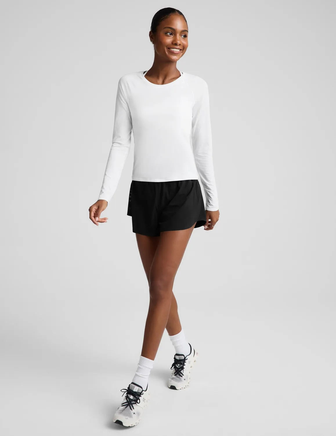 Beyond Yoga Breezeweight Active Long Sleeve träningströja vit