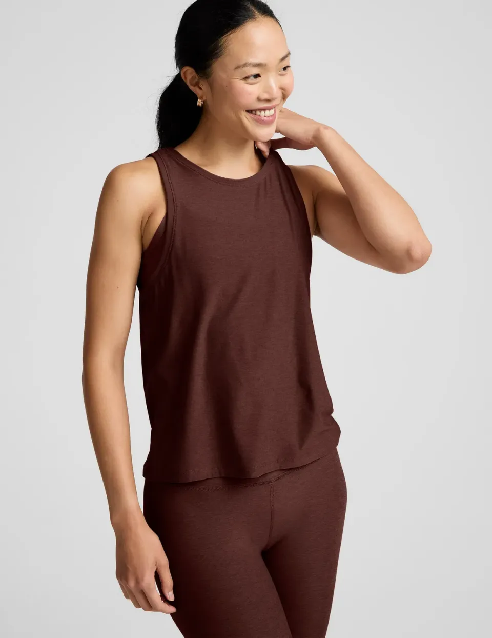 Beyond Yoga Featherweight Rebalance Linne Iced Mocha luftigt