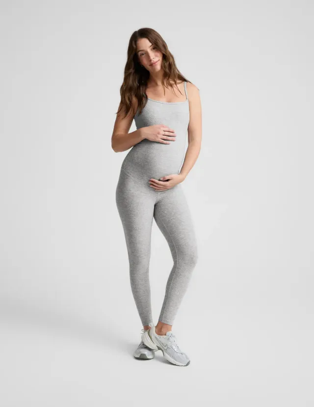 Beyond Yoga Spacedye Uplevel gravidjumpsuit grå mediumstöd