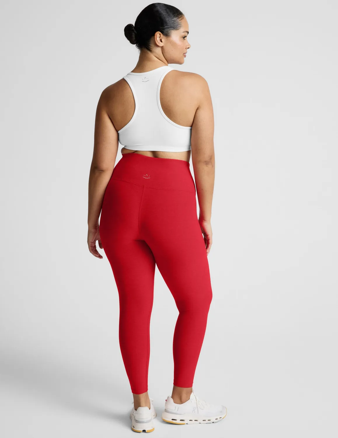 Beyond Yoga Spacedye Caught In The Midi tights Chili Red Heather hög midja
