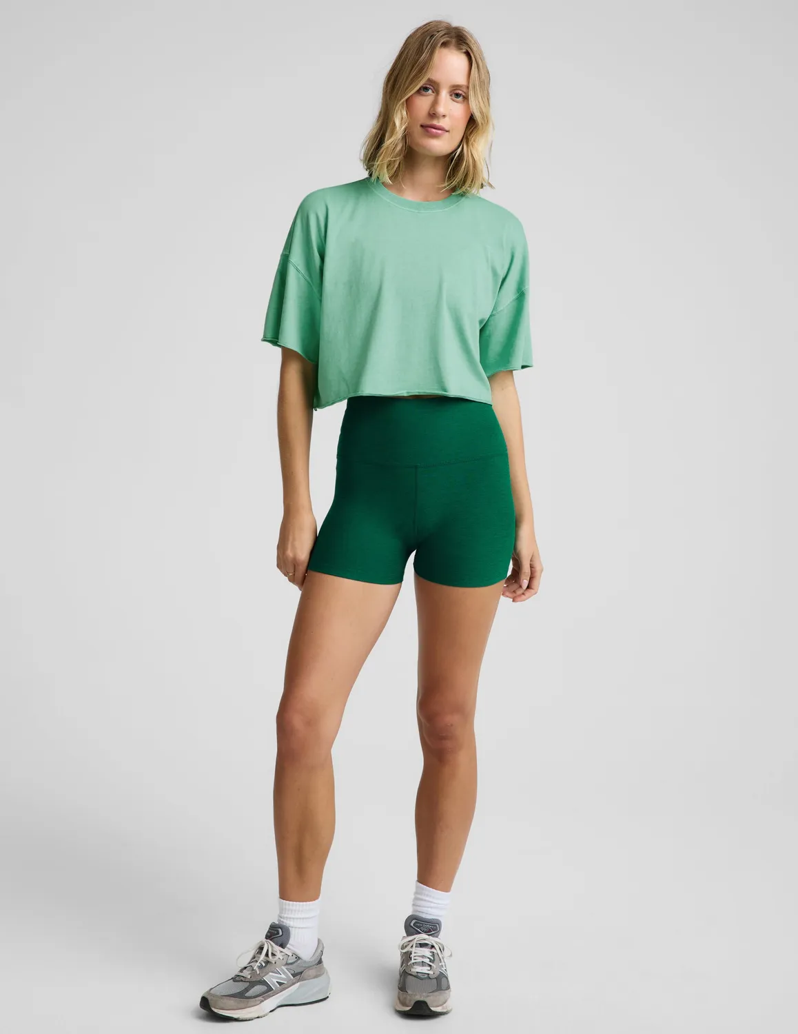 Beyond Yoga SoftKnit Better Than Ever Cropped t-shirt grön bomull