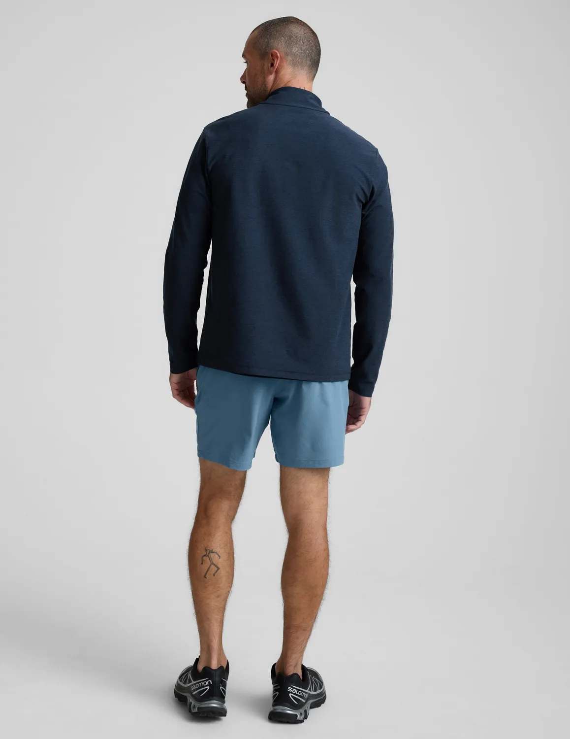 Beyond Yoga Pivotal 2.0 Men's Short 7" träningsshorts Harbor Blue ofodrad