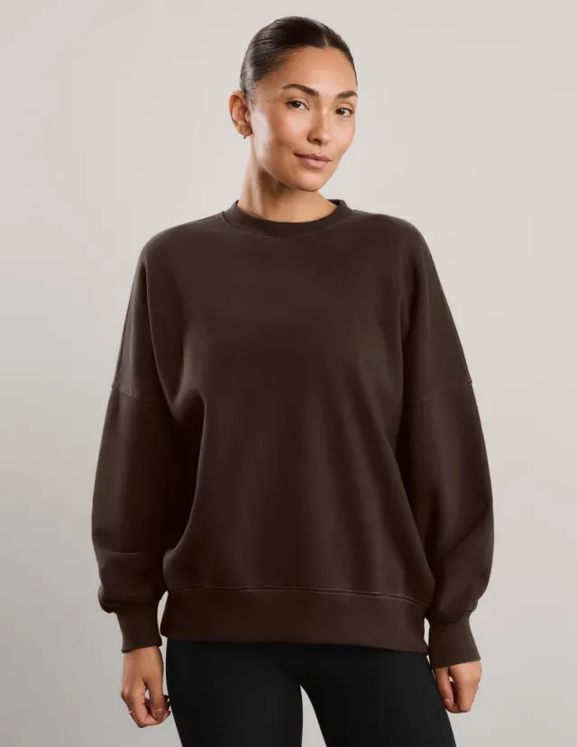 Beyond Yoga LuxeFleece 2.0 Oversized sweatshirt Dark Chocolate