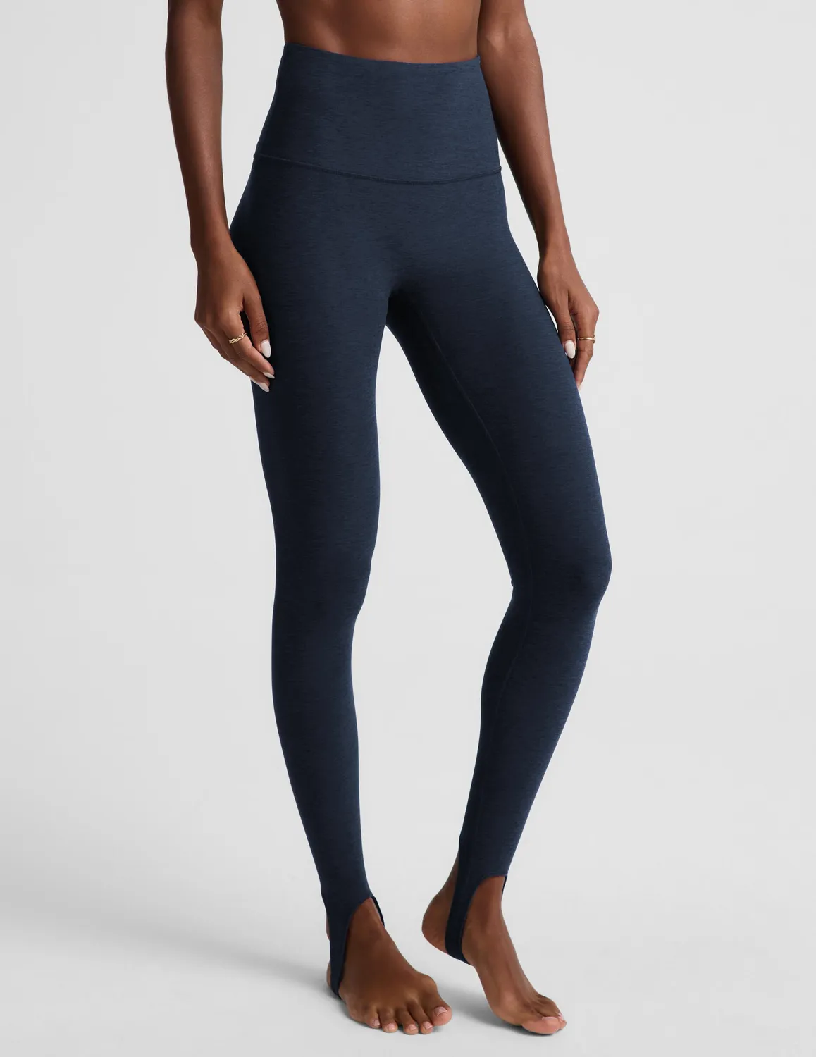 Beyond Yoga Spacedye Stirrup Midi Legging tights Nocturnal Navy hög midja
