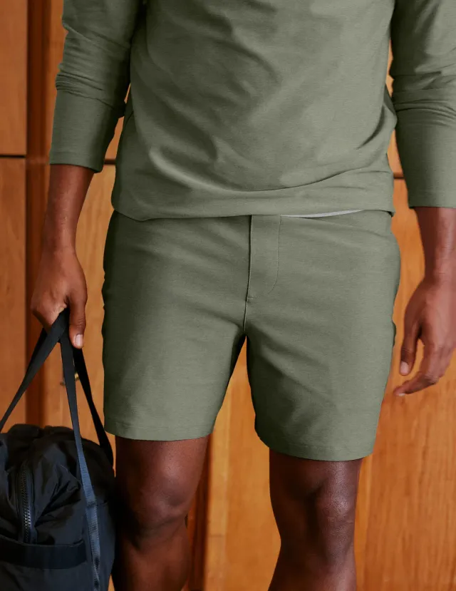 Beyond Yoga Spacedye Unlimited shorts Grey Sage Heather 7 tum