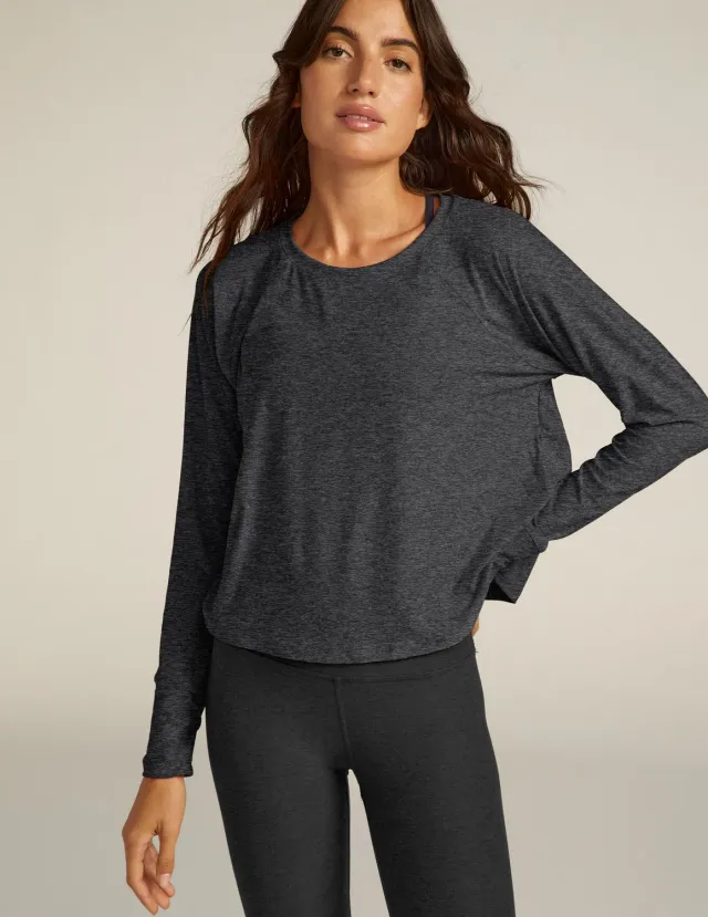 Beyond Yoga Featherweight Daydreamer Pullover tröja Black Charcoal