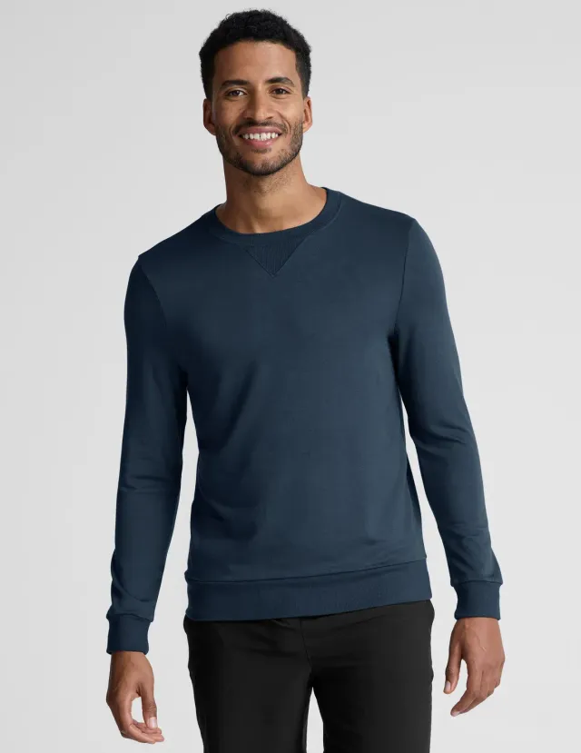 Beyond Yoga Always Beyond Men Crew Pullover sweatshirt Nocturnal Navy