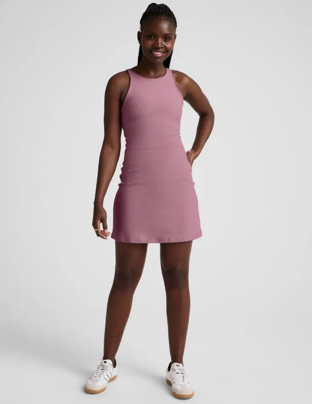 Beyond Yoga Spacedye Refocus Dress klänning Ballet Pink Heather