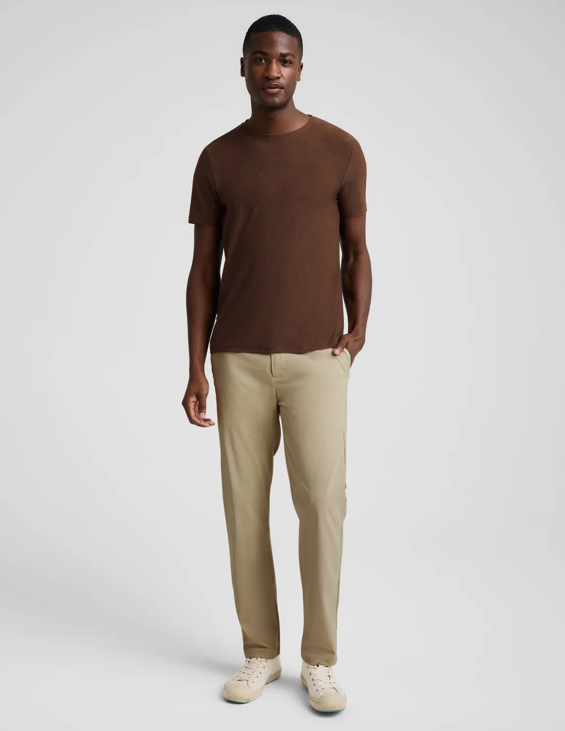 Always Beyond Men's Crew Tee 2.0 t-shirt Espresso lätt