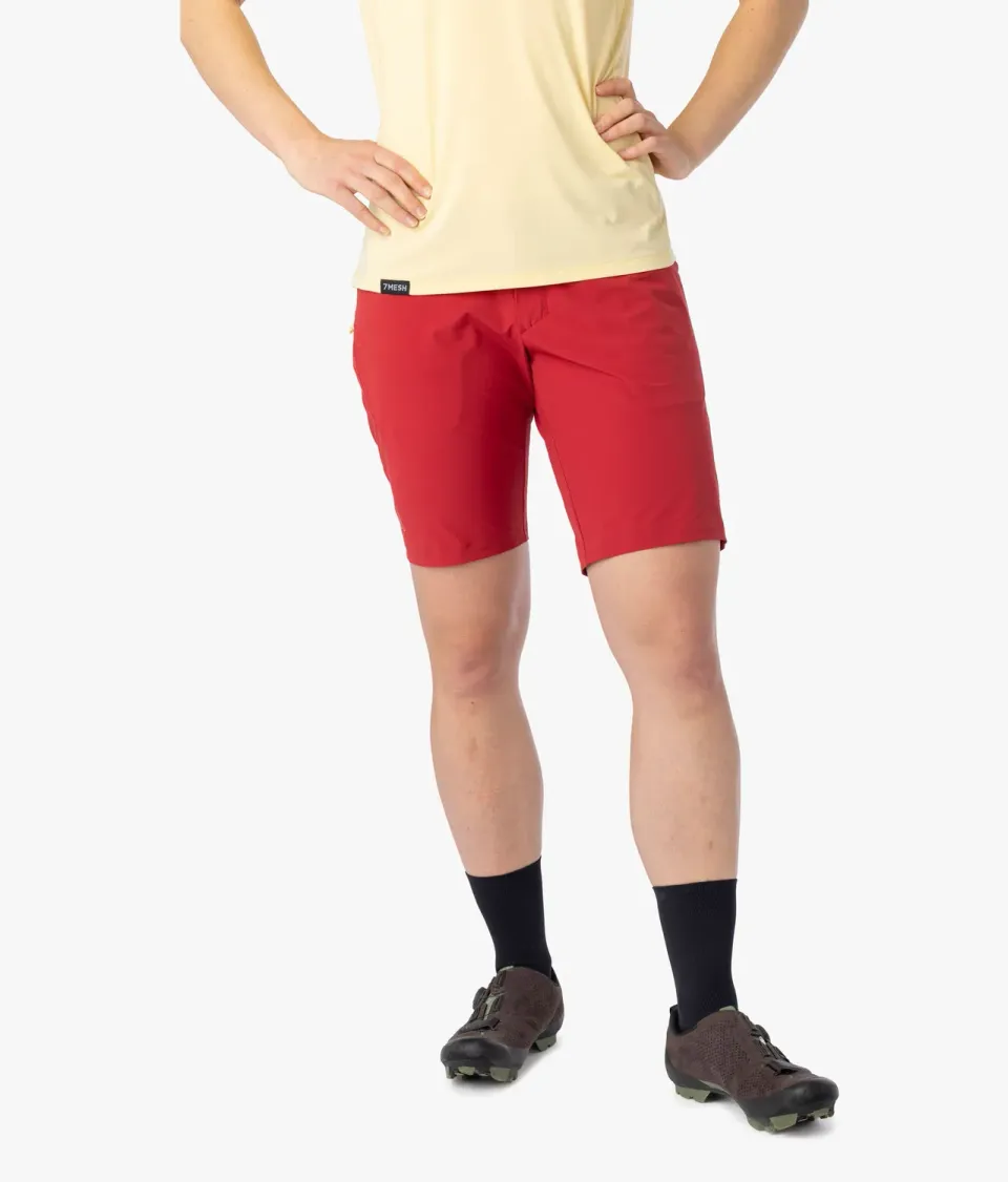 7mesh Farside 9,5 shorts dam cherry DWR