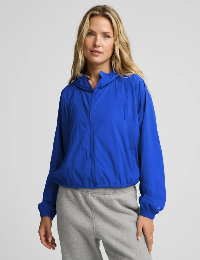 Beyond Yoga Places To Go löparjacka Ultra Blue UPF 50+