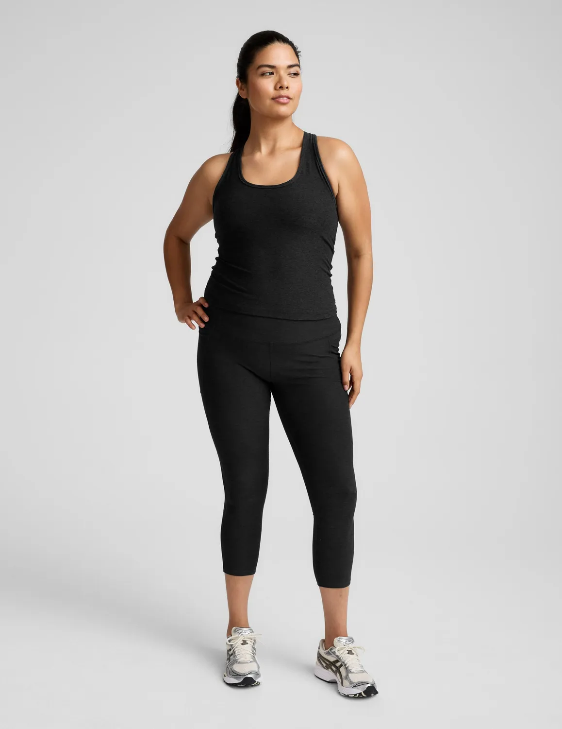 Beyond Yoga Spacedye Out Of Pocket Midi Legging Darkest Night fickor
