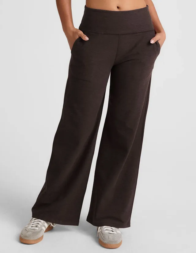 Beyond Yoga Spacedye Laid Back Wide Leg Pant 31 byxor Dark Chocolate