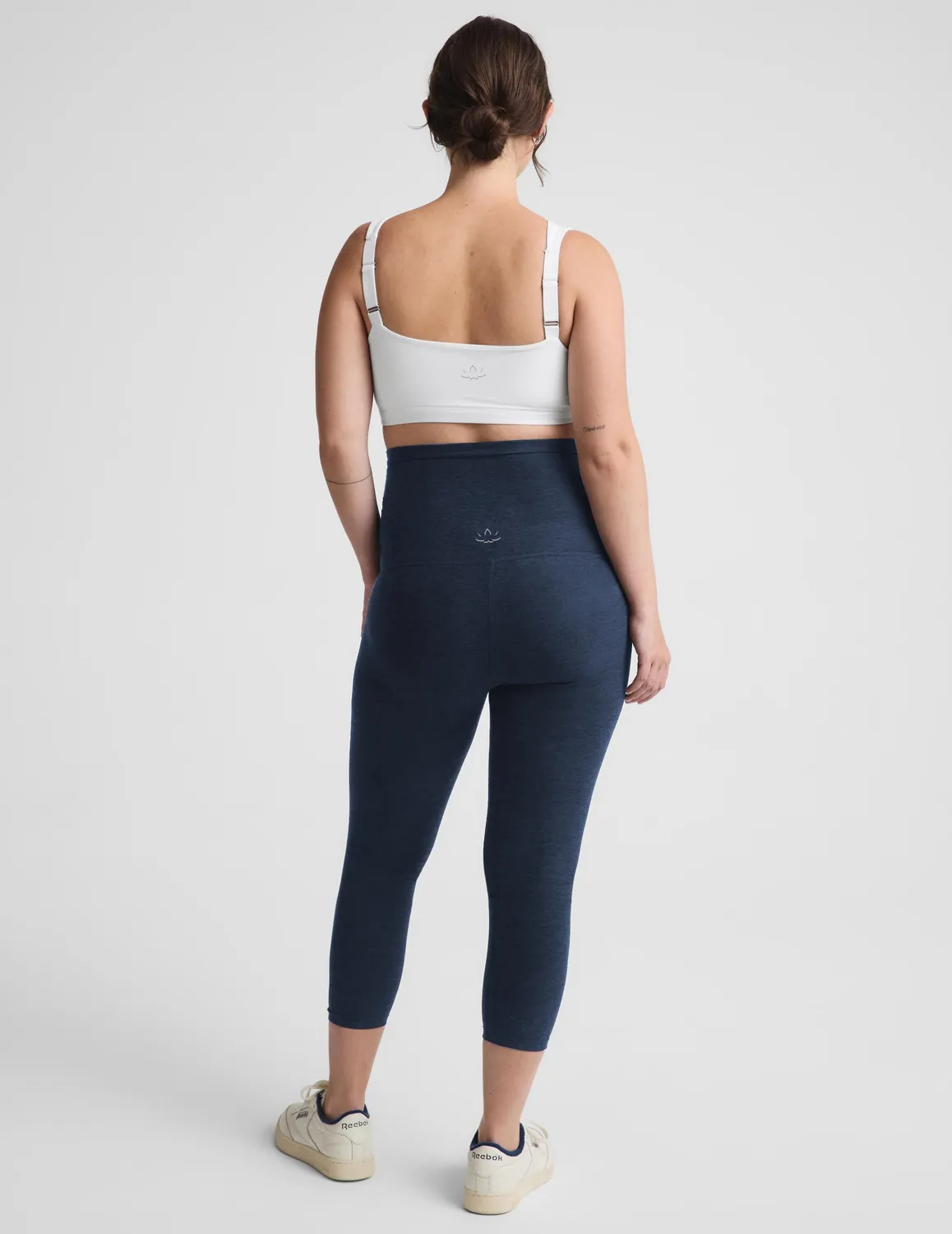 Beyond Yoga Spacedye Love The Bump Maternity 20.5" Capri Legging Navy