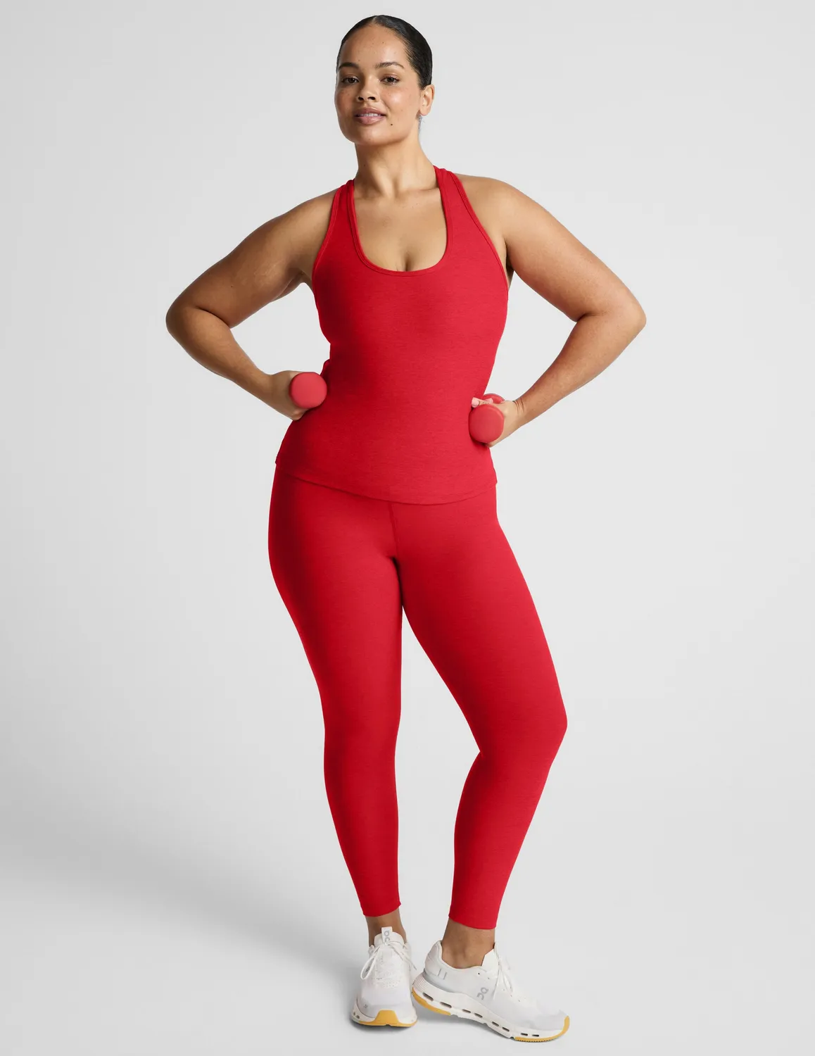 Beyond Yoga Spacedye Step Up Racerback träningslinne Chili Red