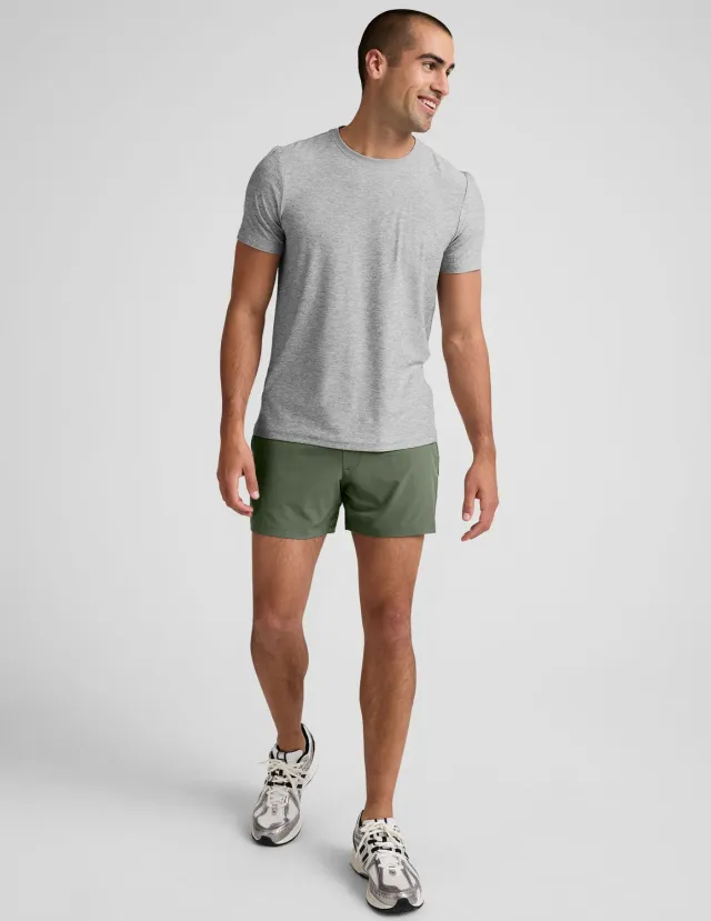 Beyond Yoga Pivotal 2.0 Men's Lined Short 5" oliv löparshorts